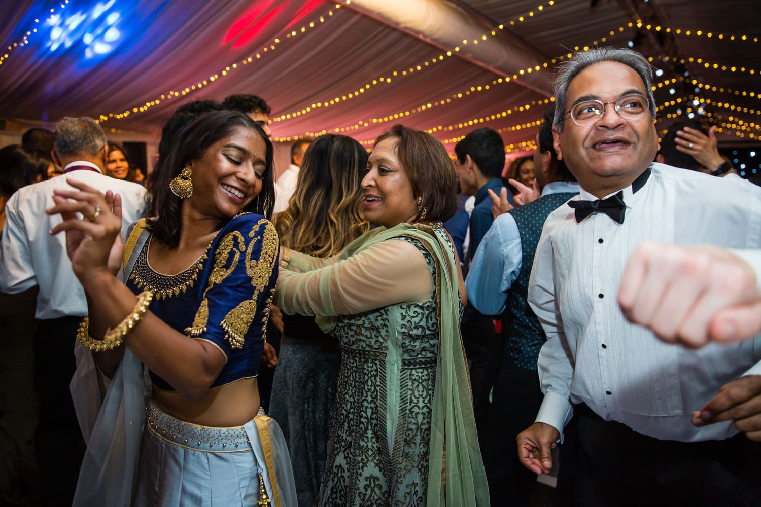 Wedding reception party at Tewinbury farm