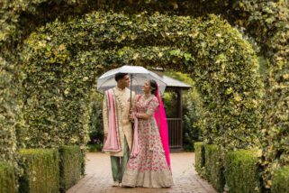 Hindu wedding portrait at Tewinbury farm