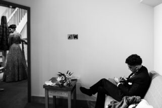 Groom writing speech
