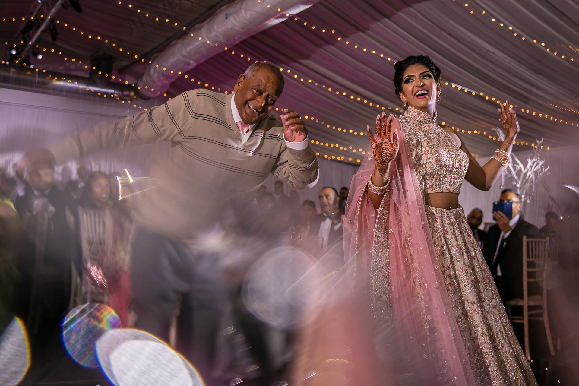 Bride dancing with Grandfather